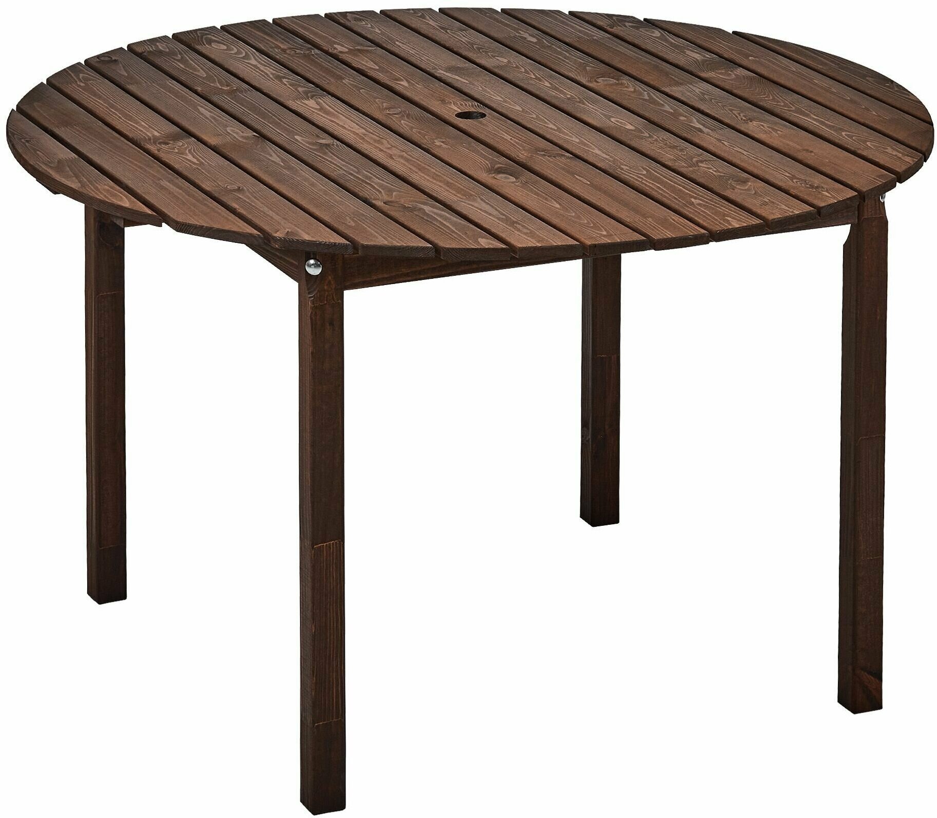 Садовый деревянный круглый обеденный стол, 120*120см, Кингстон
