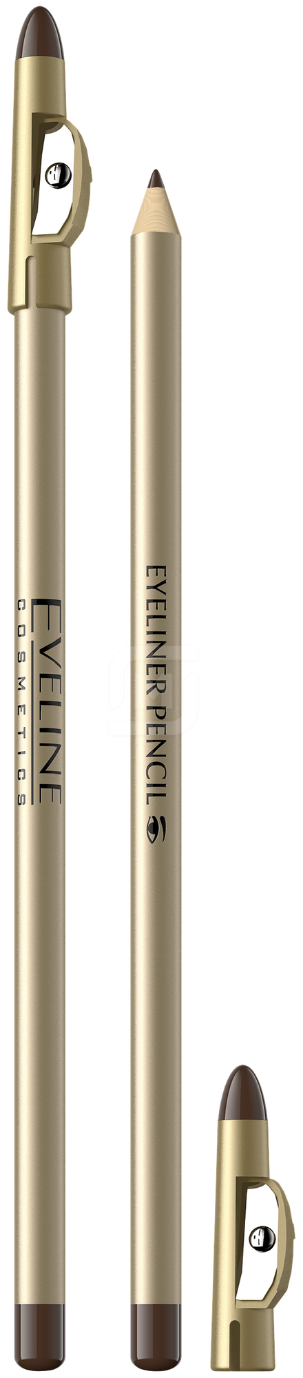 Eveline Cosmetics Карандаш для глаз Eyeliner Pencil водостойкий, оттенок коричневый