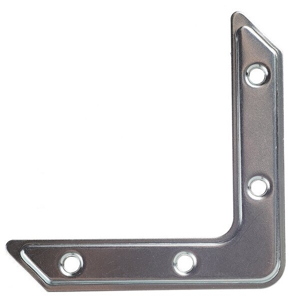 фото Уголок плоский оцинкованный 75х75х14х1 мм (4 шт.)