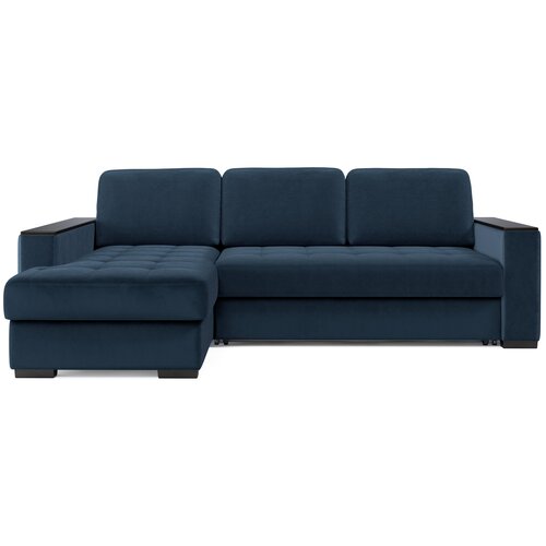 Диван угловой дельфин MOON-TRADE FAMILY 127 Левый (2520 мм) Синий 74-66