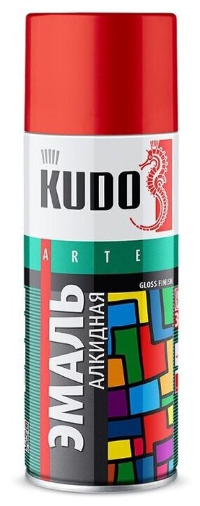 KUDO Эмаль универсальная, 520 мл. KU-1102 матовая черная - фотография № 4
