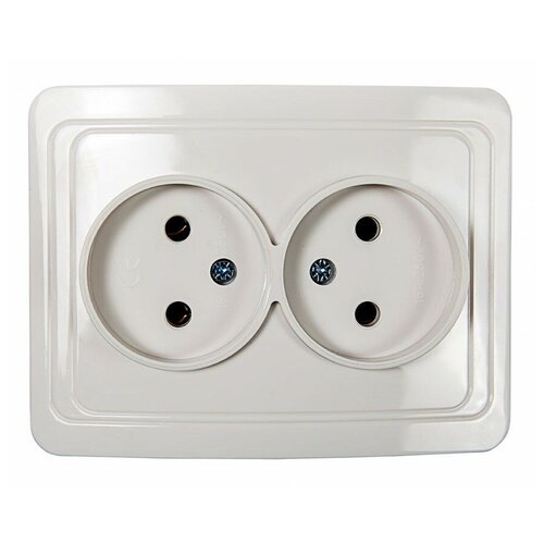 ASD/InHome CLASSICO роз. СУ 2 мест. 16А бел. (керам. осн.) 2102 (арт. 521852)