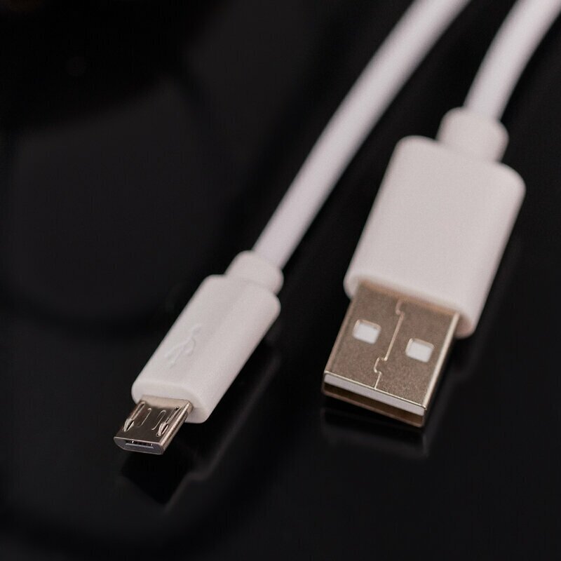 Кабель провод micro USB - USB A для зарядки смартфона 3 метра, серый