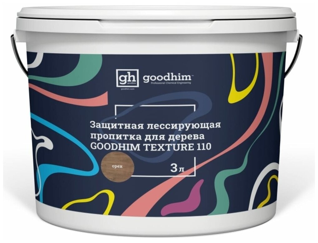 Лессирующая защитная пропитка для дерева Goodhim TEXTURE 110