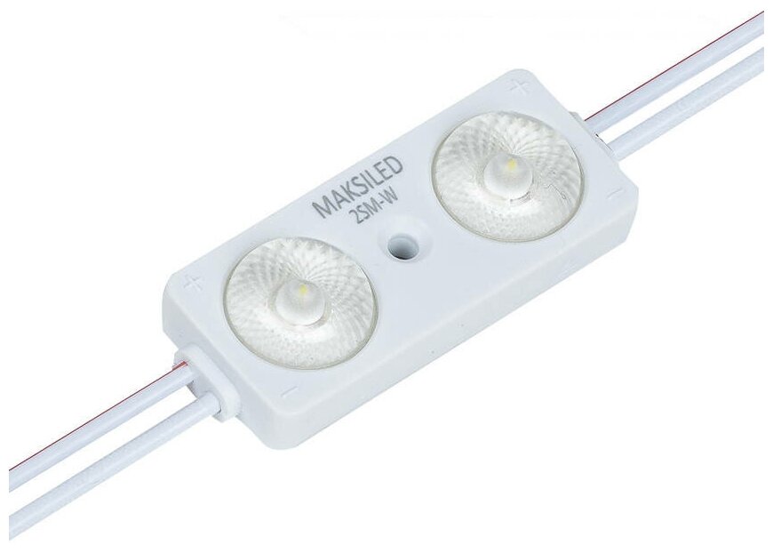 Светодиодный модуль MAKSILED ML-M2SM-L-2835-W 0.96Вт, 12В, IP67, SMD2835 2LED, 160лм, холодный белый, набор 20 шт. - фотография № 3