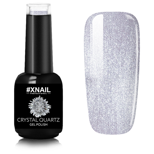 Гель лак XNAIL PROFESSIONAL Crystal Quartz камуфлирующий, для ногтей, с глиттером, с шиммером, 10 мл, № 7