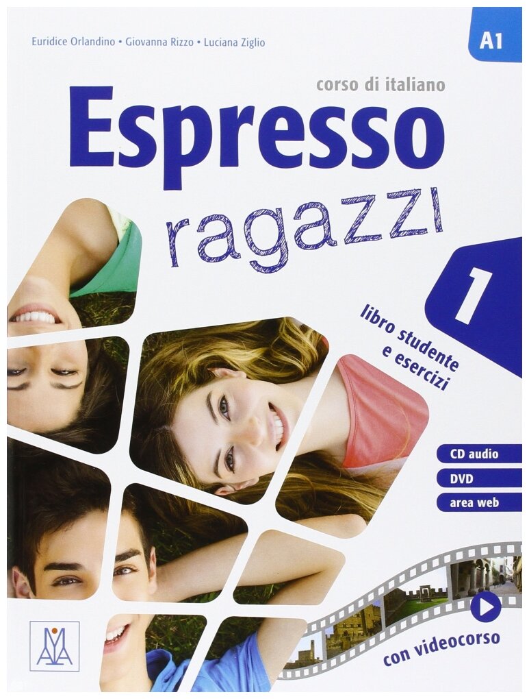 Orlandino E., Ziglio L., Rizzo G. "Espresso ragazzi 1. Libro Studente e Esercizi + CD audio + DVD" мелованная - фото №1