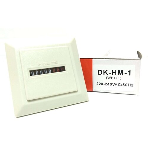 Счетчик времени (наработки машин и механизмов) DK-HM-1, 220В, белый