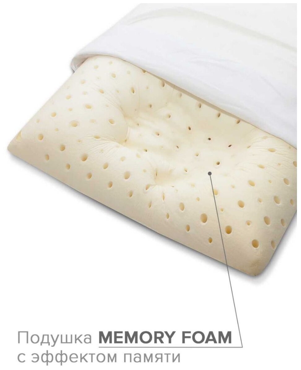 Подушка ортопедическая Ambesonne Memory Foam plortoo_18_60x40 - фотография № 3