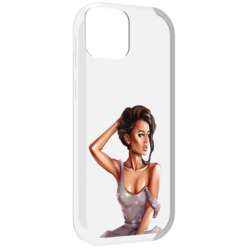 Чехол MyPads Девушка-с-прической женский для UleFone Note 6 / Note 6T / Note 6P задняя-панель-накладка-бампер