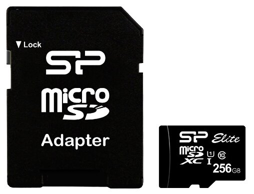 Флеш карта microSD 256GB Silicon Power Elite microSDXC Class 10 UHS-I (SD адаптер)