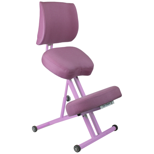 фото Эргономичный коленный стул "олимп" ск-2-2 (толстые сидения) розовый пони на розовой раме