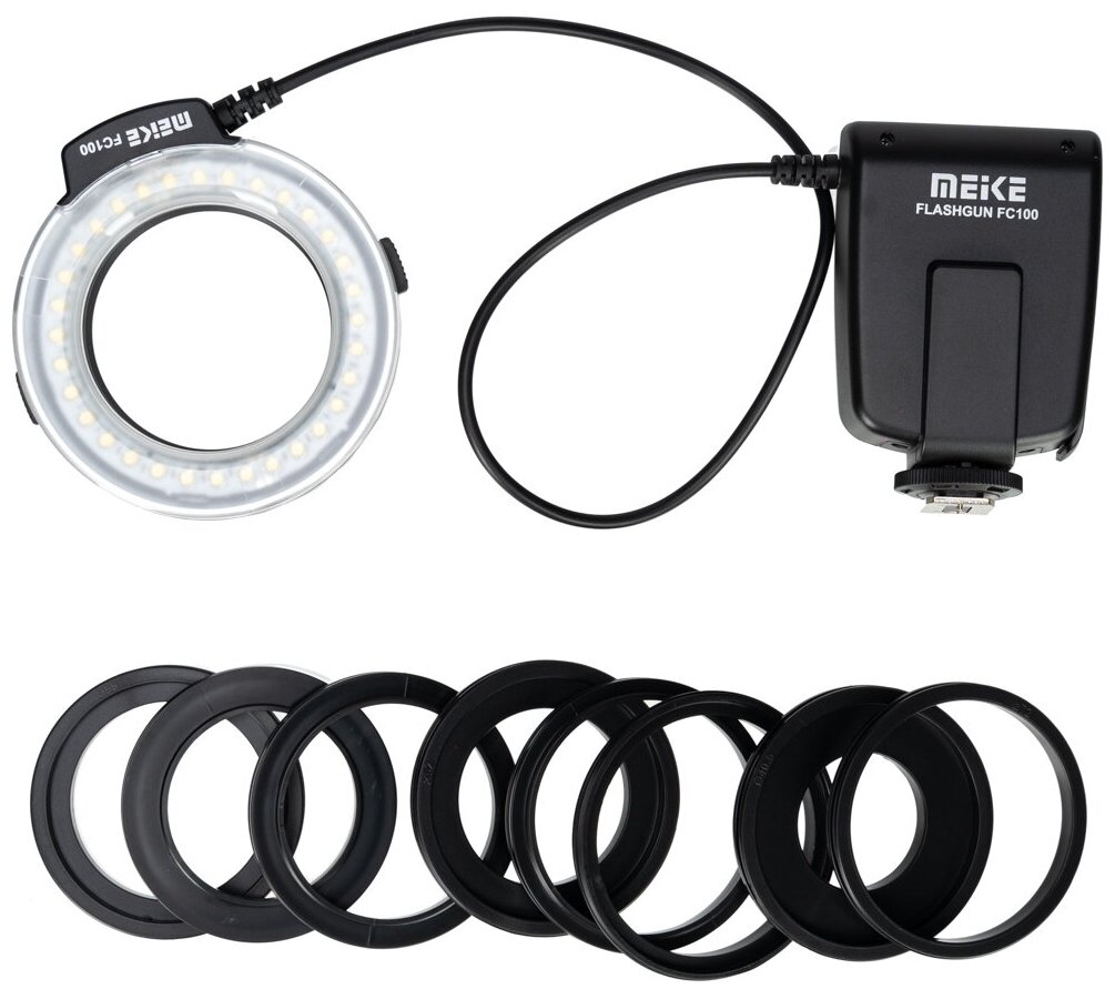 Кольцевая фотовспышка Meike FC100 Macro LED Ring Light Flash