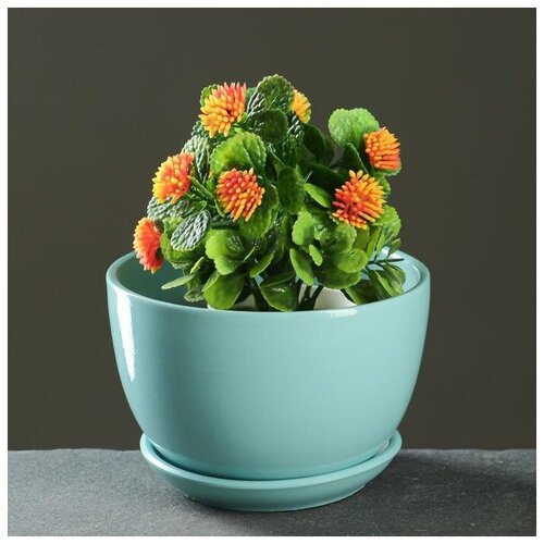 Горшок цветочный Антик бирюзовый 075л 1009₽