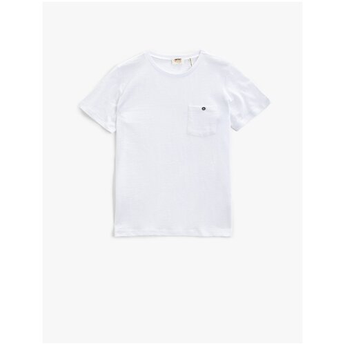 фото Футболка koton, размер 7-8 лет (122-128), 000 белый