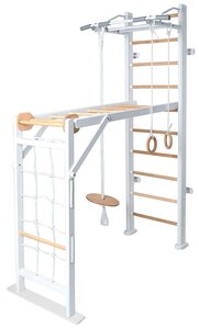 Детский спортивный комплекс PERFETTO SPORT "Scala in legno 2" bianco-naturale PS-118