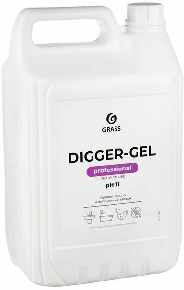 Средство для прочистки труб Grass Digger-Gel, гель, 5.3 л