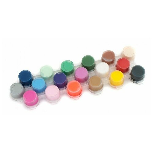 фото 501-bs набор акриловых красок на водной основе 18 цветов белоснежка