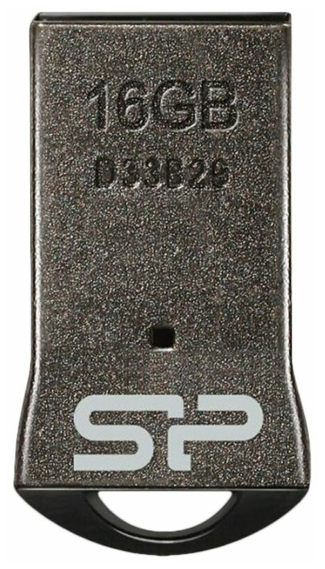 Память SiliconPower «Touch T01» 16GB, USB2.0 Flash Drive, черный (металл. корпус)