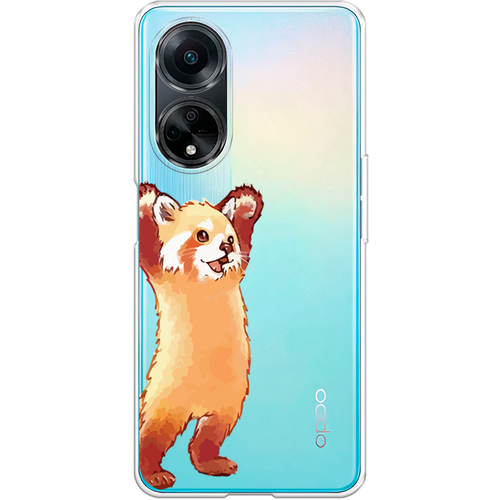 Силиконовый чехол на Oppo A98 / Оппо А98 Красная панда в полный рост, прозрачный силиконовый чехол на oppo a15 оппо а15 красная панда в полный рост прозрачный