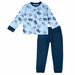 Пижама Chicco для мальчиков, лонгслив, брюки, брюки с манжетами, рукава с манжетами, размер 86, синий
