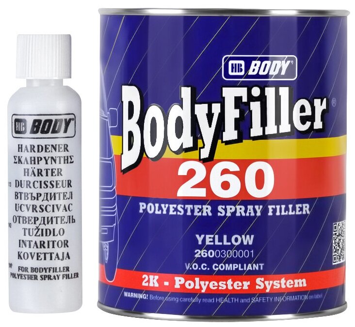 Шпатлевка BODY FILLER 260 жидкая с отвердителем 1л