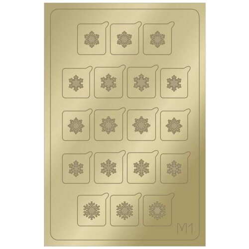 Купить Aeropuffing Metallic Stickers №M01 Gold - металлизированные наклейки для ногтей