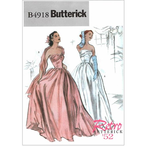 Выкройка BUTTERICK №4918 Вечернее платье выкройка butterick 6299 платье болеро