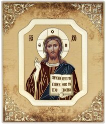 Икона Иисус Христос 628SBR2FW, 6х7 см