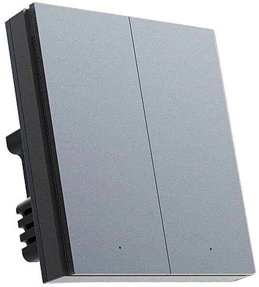Умный настенный выключатель Aqara Smart Wall Switch H1 Pro (двойной с нулевой линией) Black (QBKG31LM)