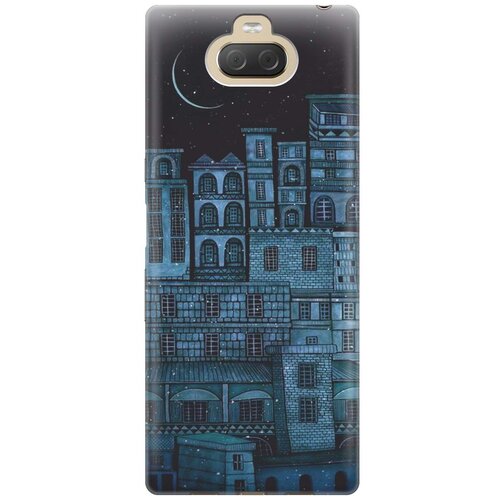 фото Re:pa накладка transparent для sony xperia 10 plus / xa3 ultra с принтом "ночь над городом"