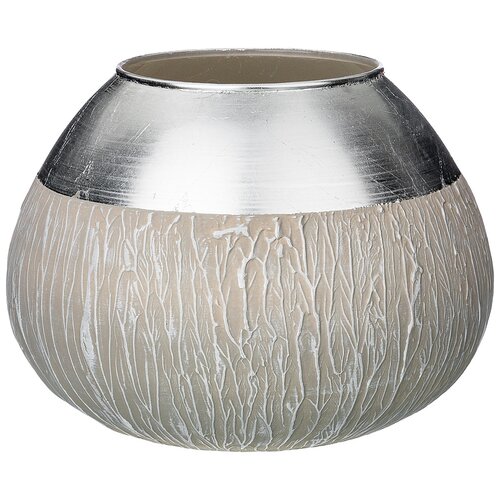 Ваза FIDELIS GEMMA SILVER диаметр 20 выстота 15 СМ