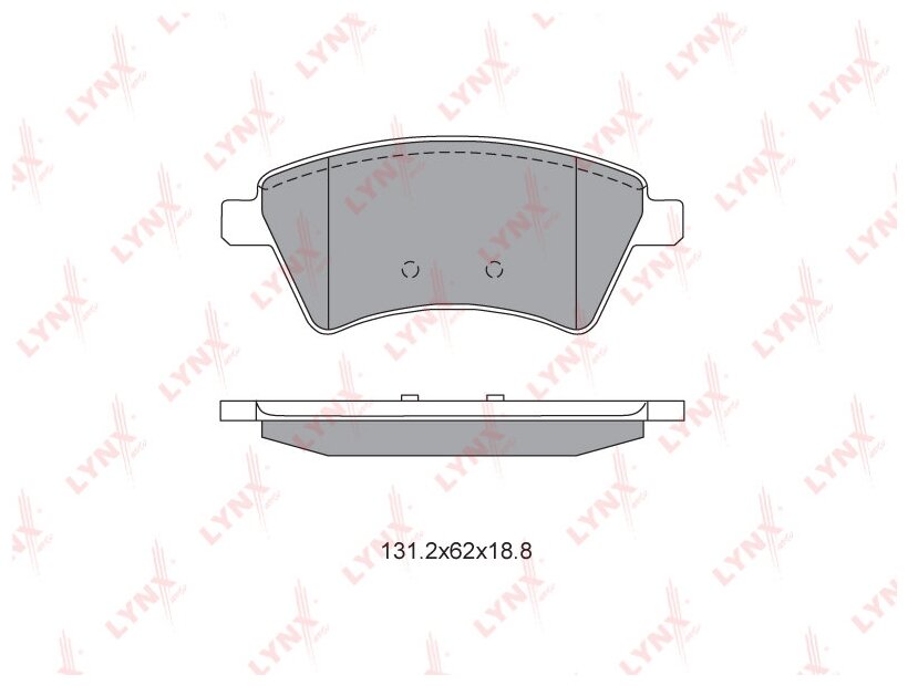 Колодки тормозные дисковые перед LYNXauto BD-6318
