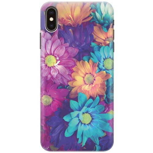 фото Gosso ультратонкий силиконовый чехол-накладка для apple iphone xs max с принтом "много цветов"