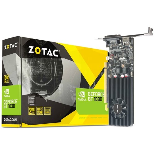 видеокарта afox geforce gt 1030 2048mb lp single fan af1030 2048d5l5 retail Видеокарта ZOTAC GeForce GT 1030 2GB Low Profile (ZT-P10300A-10L), Retail