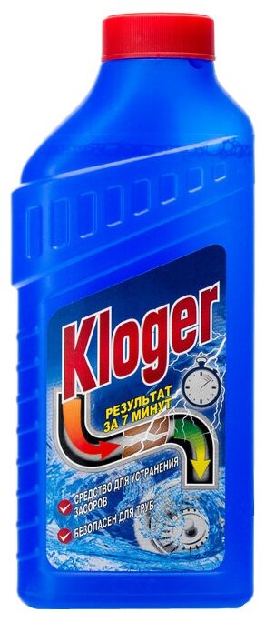 Чистящий гель Kloger для устранения засоров 500мл