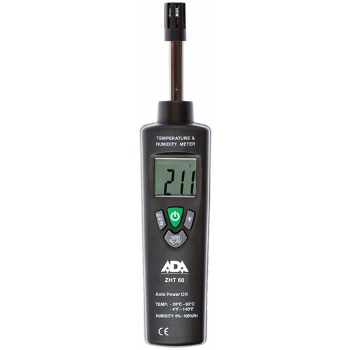 Измеритель влажности и температуры бесконтактный ADA ZHT 60 (измеритель, чехол, батарея)А00110