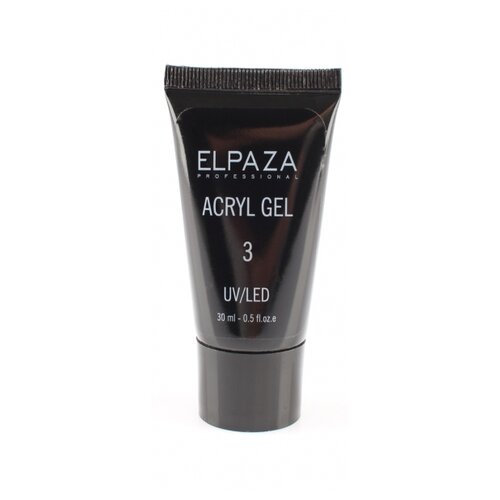 ELPAZA акригель Acryl Gel трехфазный камуфлирующий для моделирования, 3 мл, 003 elpaza акригель acryl gel трехфазный камуфлирующий для моделирования 30 мл 004