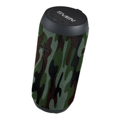 SVEN PS-210 камуфляж акустическая система 20 мощность 2x6 Вт RMS Waterproof IPx6 TWS Bluetooth FM USB microSD встроенный аккумулятор 439300₽