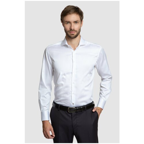 Прямая рубашка мужская KANZLER 262008 белая, размер 42/62