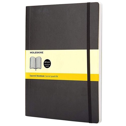 Блокнот Moleskine Classic Soft XLarge 190x250, 96 листов QP622, черный блокнот moleskine classic soft 190x250 96 листов 431023qp623f2 красный цвет бумаги бежевый