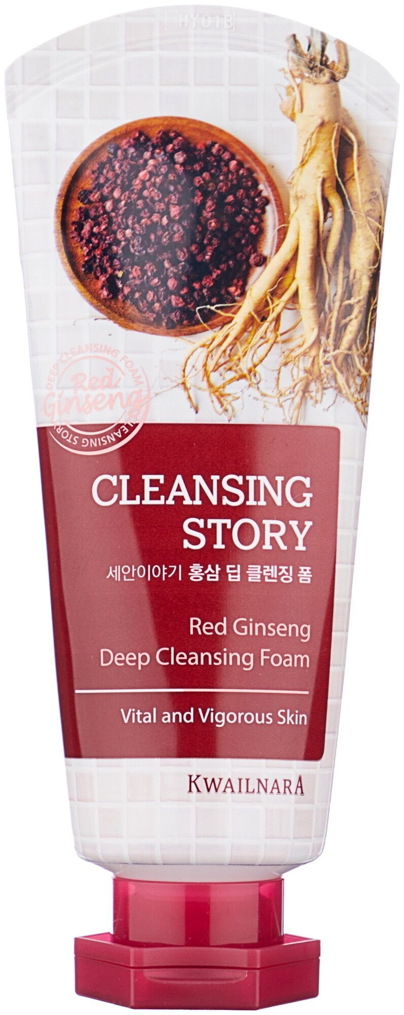 Пенка для умывания Welcos Kwailnara Cleansing Story Red Ginseng 120г.