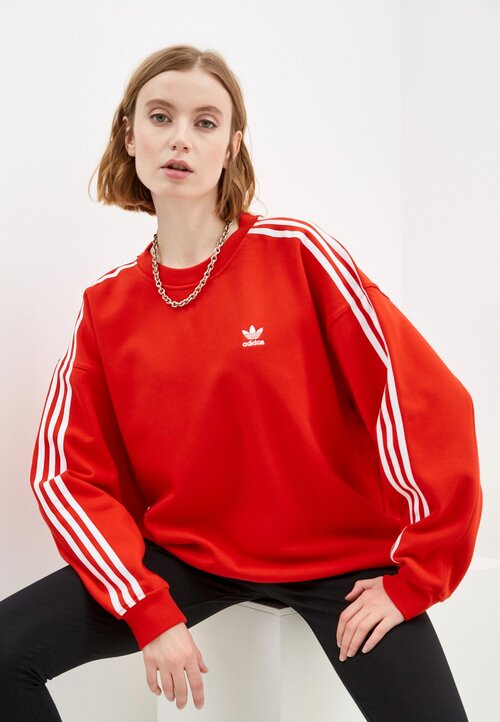 Свитшот adidas Originals, размер 38 RU, красный