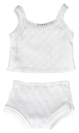 Miniland комплект одежды для куклы 40 см Undershirt & Panties белый