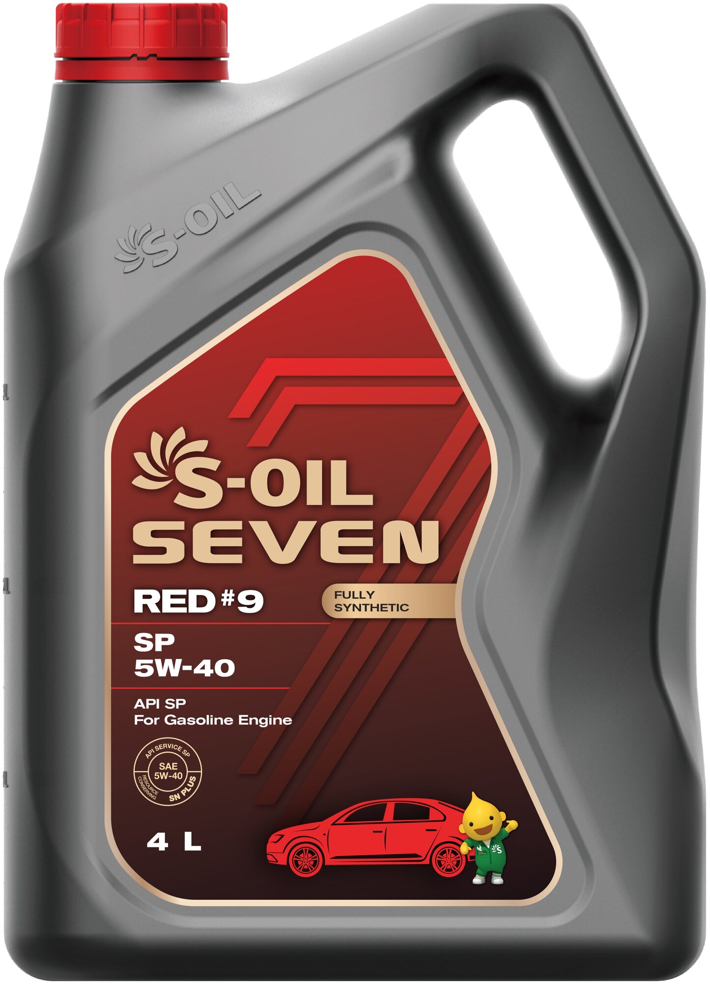 Синтетическое моторное масло S-OIL SEVEN RED #9 SP 5W-40, 4 л