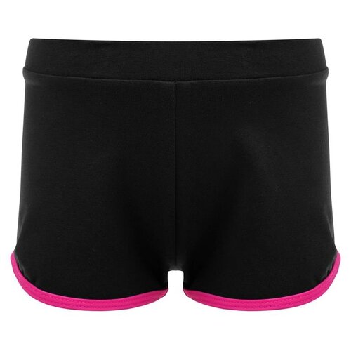фото Шорты с окантовкой, цвет черный-фуксия, р.34 4429335 grace dance