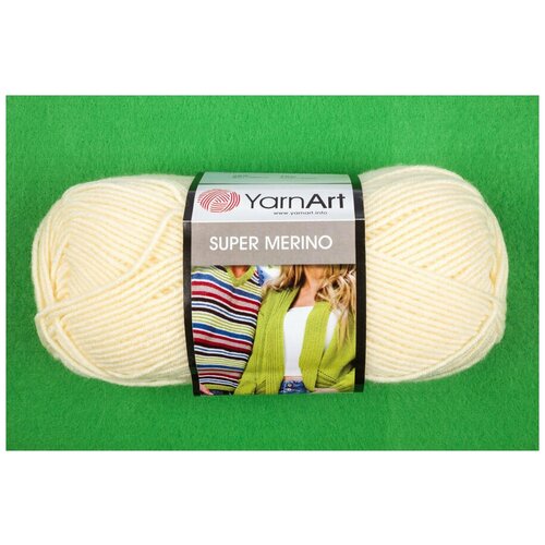 Пряжа Super Merino (2 шт), 300м. 100г, YarnArt, цвет: 256 молочный