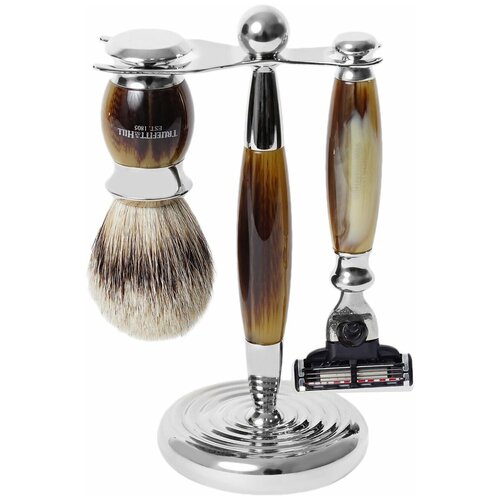 TRUEFITTHILL Подарчный набор для мужчины Помазок Станок с лезвием MachIII на подставке Цвет РОГ 49999₽