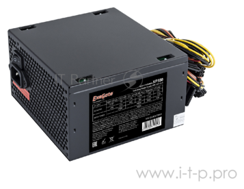 Exegate Ex282070rus Блок питания 550W ExeGate Xp550, Atx, black, 12cm fan, 24p+4p, 6/8p Pci-e, 3*SAT .