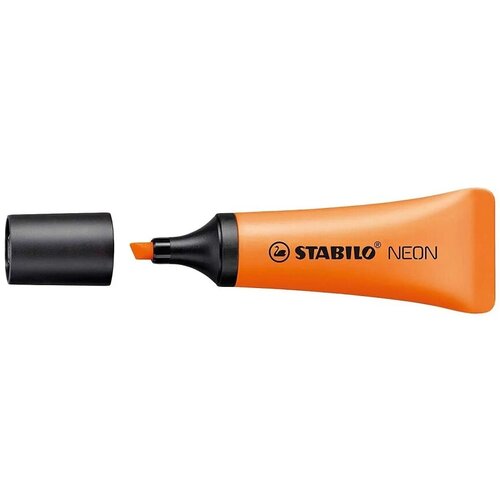 Маркер-текстовыделитель Stabilo Neon (2-5мм, оранжевый) (72/54) текстовыделитель тюбик neon сиреневый 2 5мм stabilo